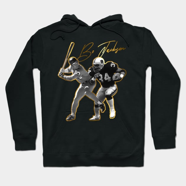 Bo Jackson Gold Tribute Hoodie by darklordpug